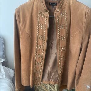 Studded Tan leather Jacket
